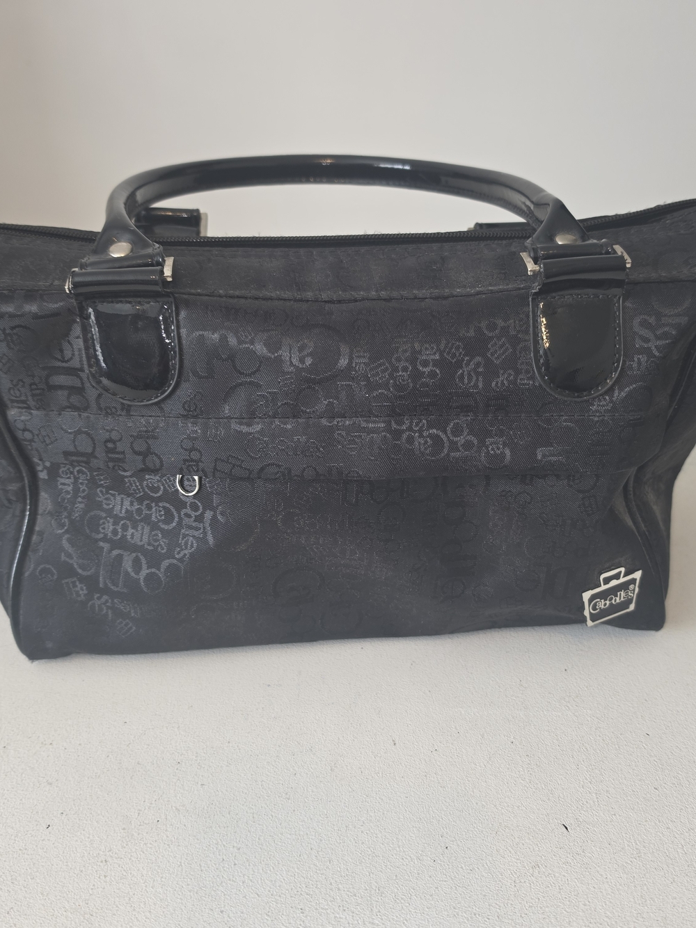 Caboodles Black Logo-Pattern Cosmetic Bag